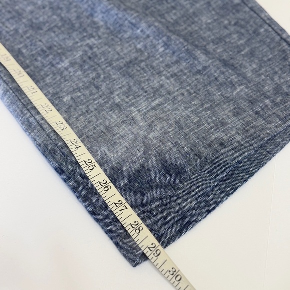 NWT Old Navy Women's Linen Blend Wide Leg Pants Blue Size Large - Picture 7 of 9